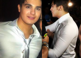 FOTOS | Com camisa justinha, Luan Santana vai a casamento de amigo sertanejo
