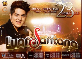 Show de Luan Santana em Campo Grande é transferido para o Jockey Club