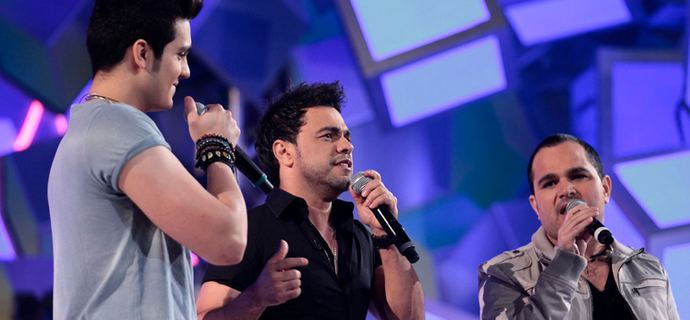 Luan Santana canta com os ídolos no Sai do Chão!