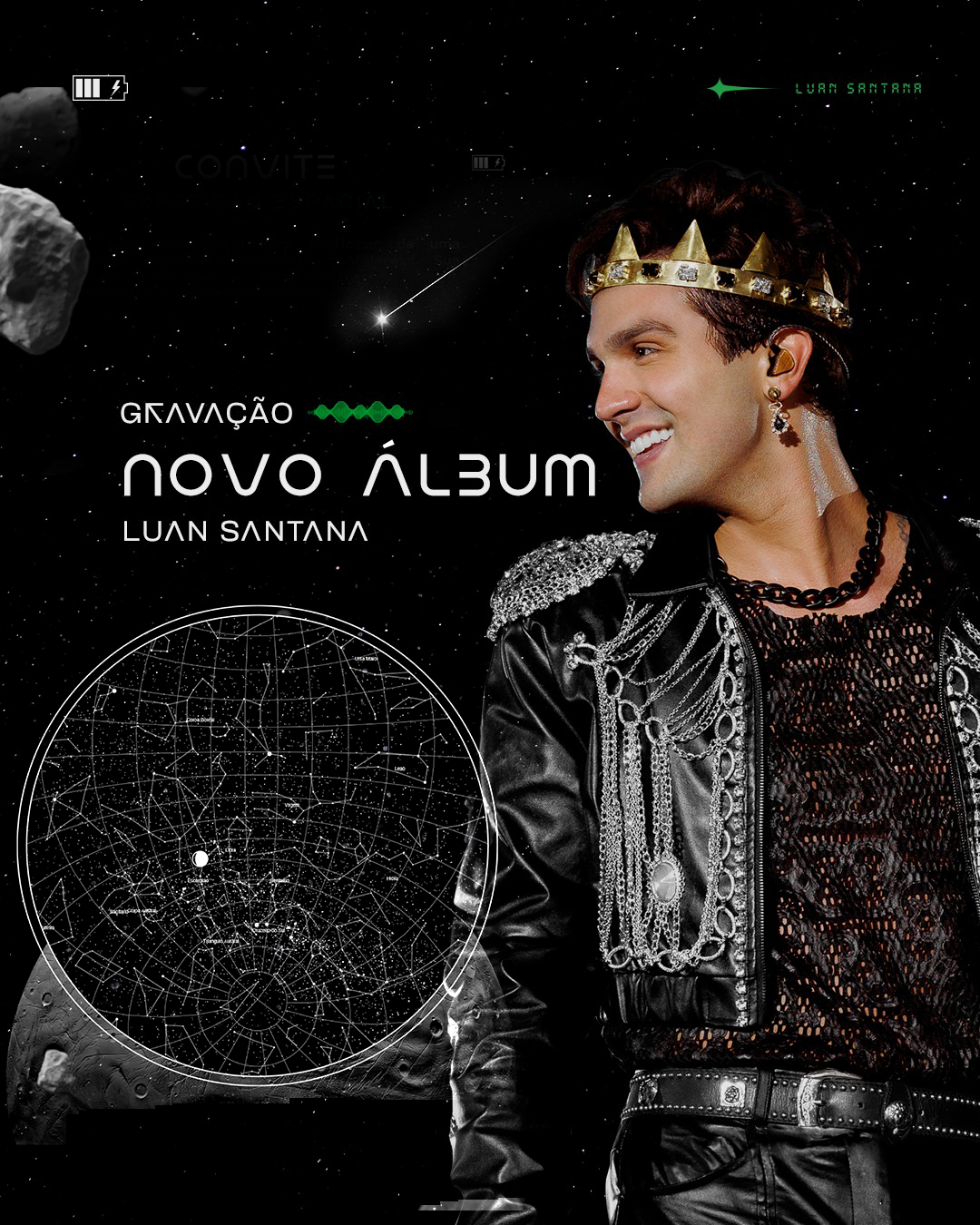 “O CÉU NÃO É MAIS O LIMITE”: LUAN SANTANA ANUNCIA VIAGEM ESPACIAL EM NOVO DVD
